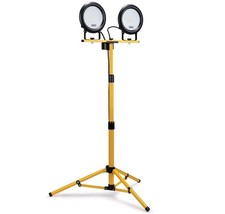 Twin Head LED Tripod Work Light Flood Lamp Emergency