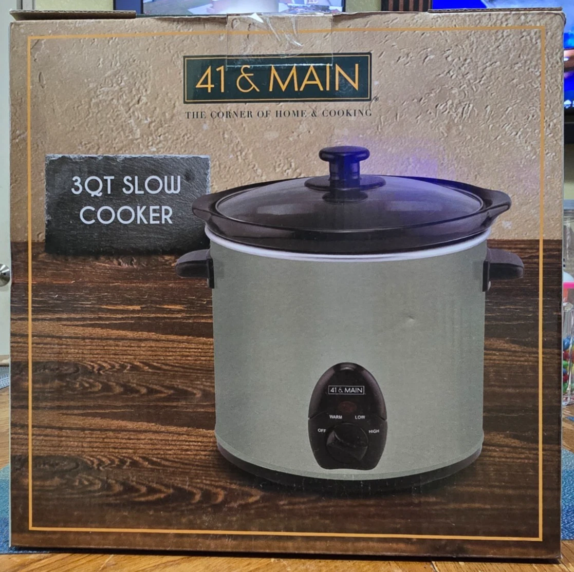 41 and & Main Slow Cooker 3 Three QT Quart
Opens in a new window or tab