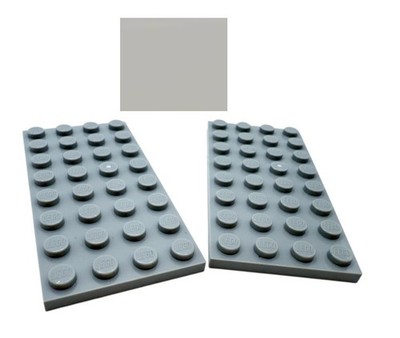 LEGO  2x Platte 4x8 hellgrau 3035 Medium Stone Grey beidseitig bebaubar MOC