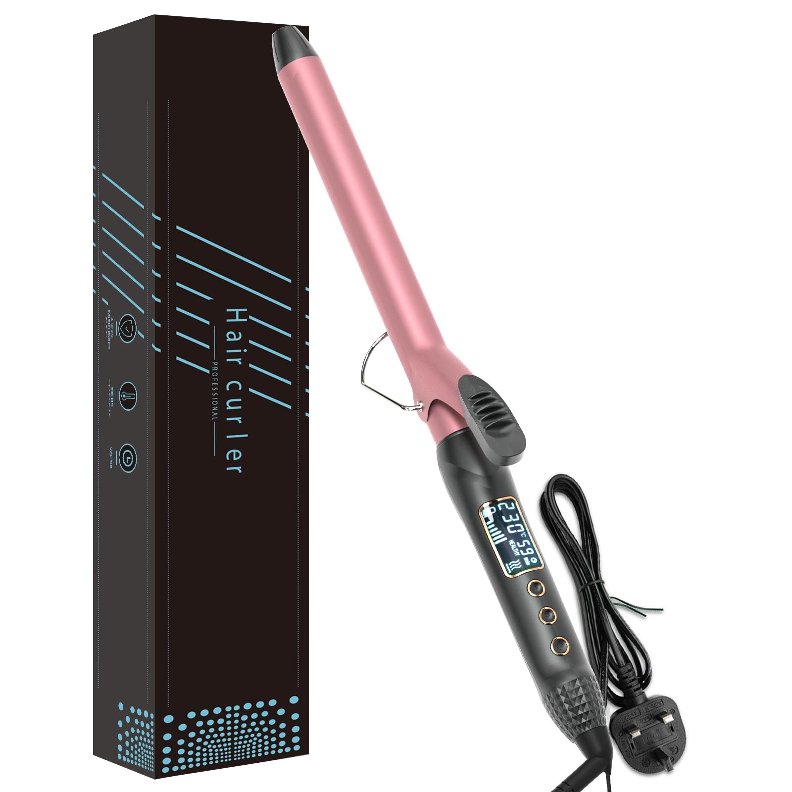 Curling Tongs 32mm Hair Curling Wand with Ceramic Coating for Long Short Thick