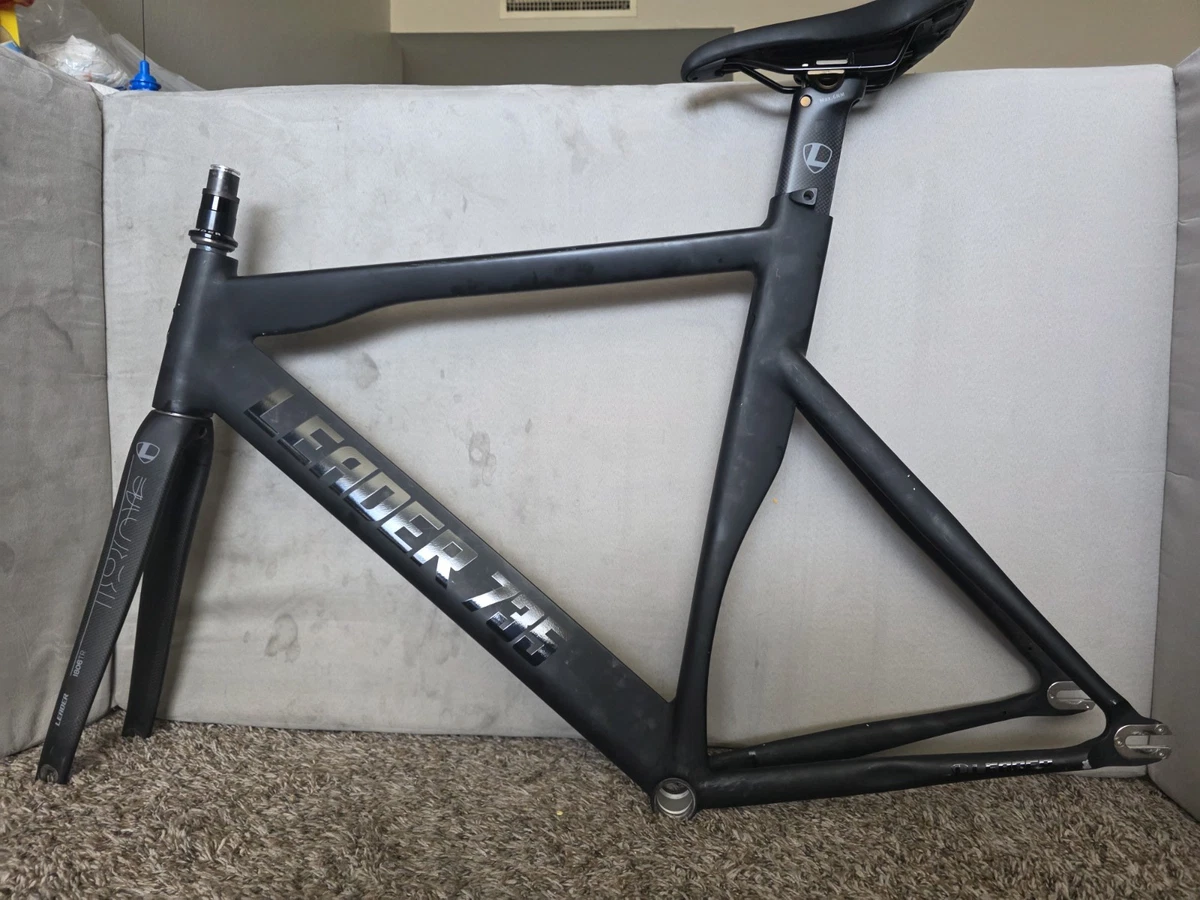 LEADER 735 58cm Track Fixed Gear Framset With Areo Carbon Seatpost