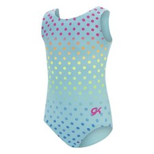 GK Stars Gymnastics Dance Leotard for Girls CL Girls 10 , Polka Dot Party