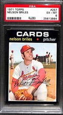 1971 Topps #257 NELSON BRILES PSA 6 EX-MT 25613864 