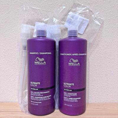 #ad Wella Professionals Ultimate Color Shampoo and Conditioner 33.8 oz each W Pumps $95.95