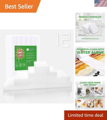 Magic Melamine Sponge Eraser, GRS Certified 12 Pack Magic Cleaning Erasers in...