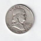 1953 - D Franklin Half Dollar, circulated, 90% Silver XF++ condition. Inv#345