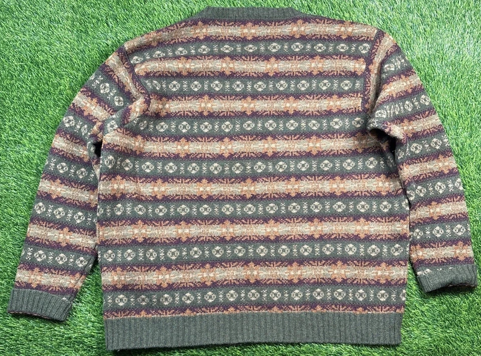 Suéter de punto de lana vintage Polo Ralph Lauren Fair Isle Lambs para hombre talla 2XL alto Foto 3 de 4
