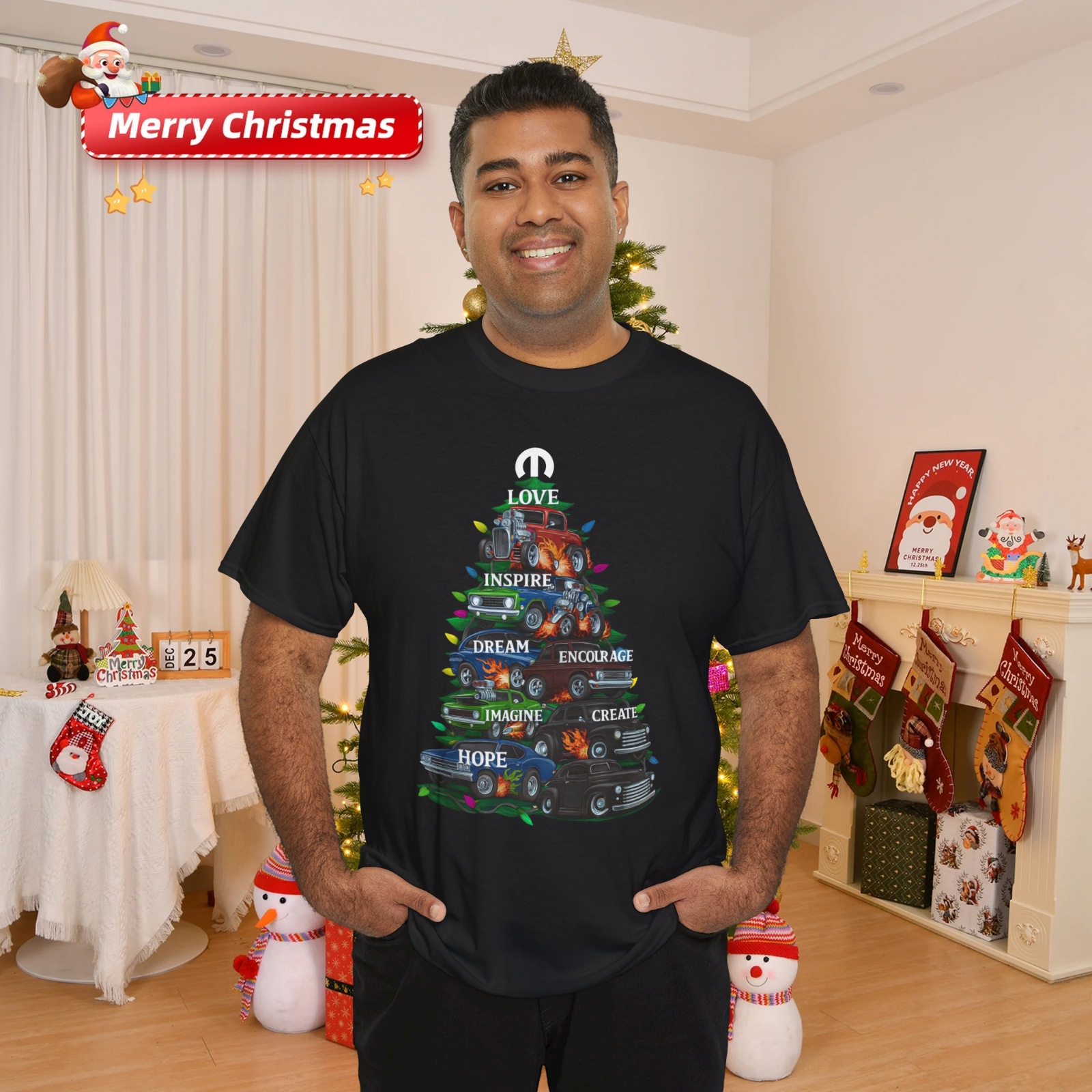 New Mopar Car Christmas Tree T-Shirt