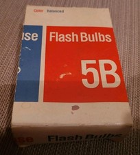 Westinghouse No. 5 B Flash Bulbs 6 Bulbs Vintage In Box Blue Unused Vtg Photo