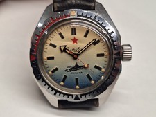 Vintage URSS Vostok Amphibia sottomarino 2409 SU subacqueo militare sovietico