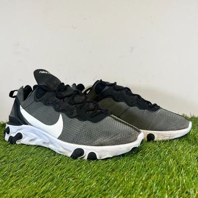 Nike Turnschuhe Größe 10 Herren schwarz React Element 55 SE Komfort Gehen Laufschuh
