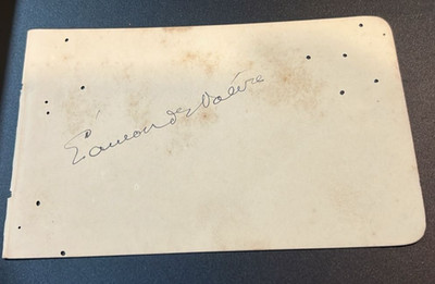 EAMON DE VALERA Signed Album Page 1948 Irish President Easter Rising India Visit