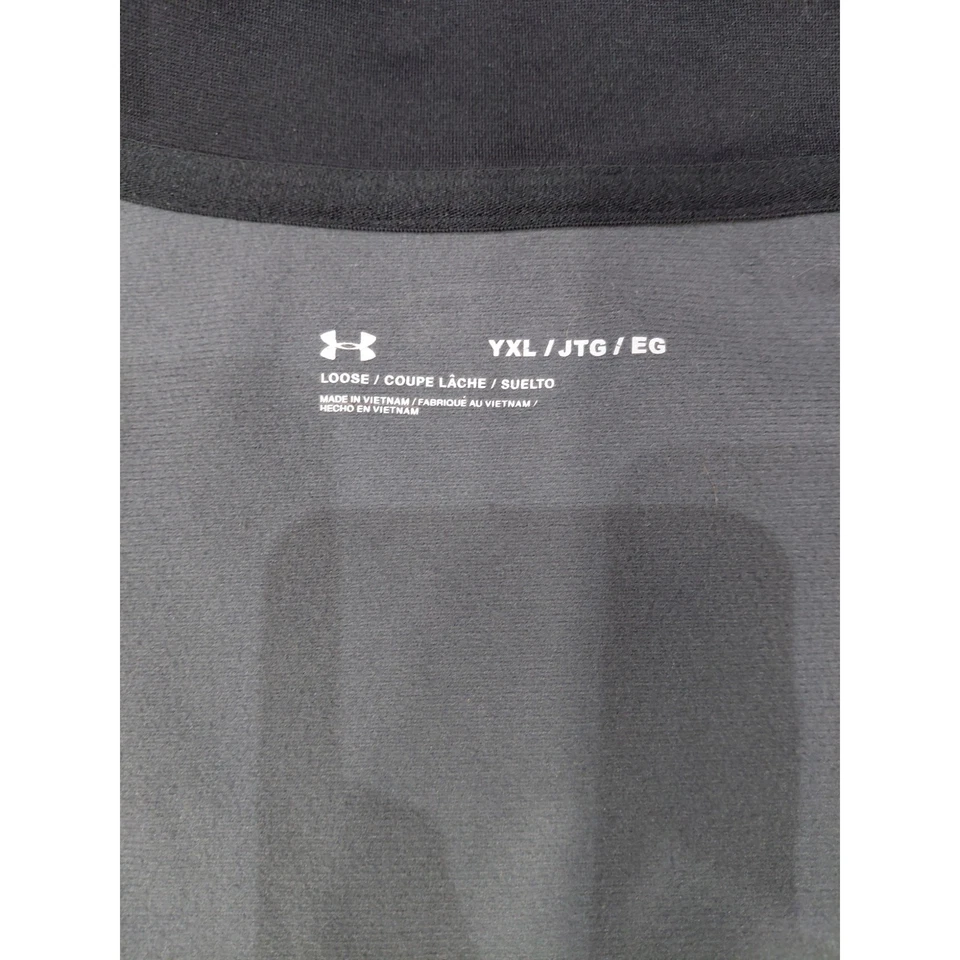 UA YXL Chaqueta Manga Larga Cremallera Negro y Gris  Foto 4 de 4