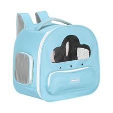 Cat Backpack Carrier Large Space  Breathable Pet Hiking Backpack Blue