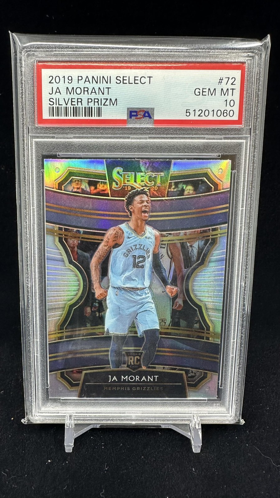 Ja Morant 2019-20 Panini Select #72 Silver Prizm SP RC PSA 10
