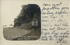 Burning Fire Cliff House San Francisco CA 1907 RPPC Photo Postcard COPY