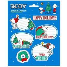 Erik Peanuts and Snoopy Christmas stickers 10 adhesive labels