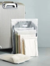 WORTHBUY 10pcs Travel Clothes Organizer Transparent Zipper Storage Bags Set