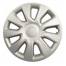 Set 4 Copricerchi 15" Universali Borchie Ruota Coppe Stratos Grigi Auto