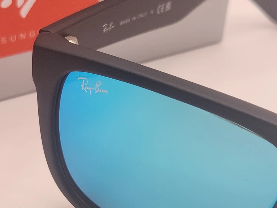 Gafas de sol Ray-Ban RB4165 Justin mezcla de colores - espejo negro/azul Foto 2 de 4