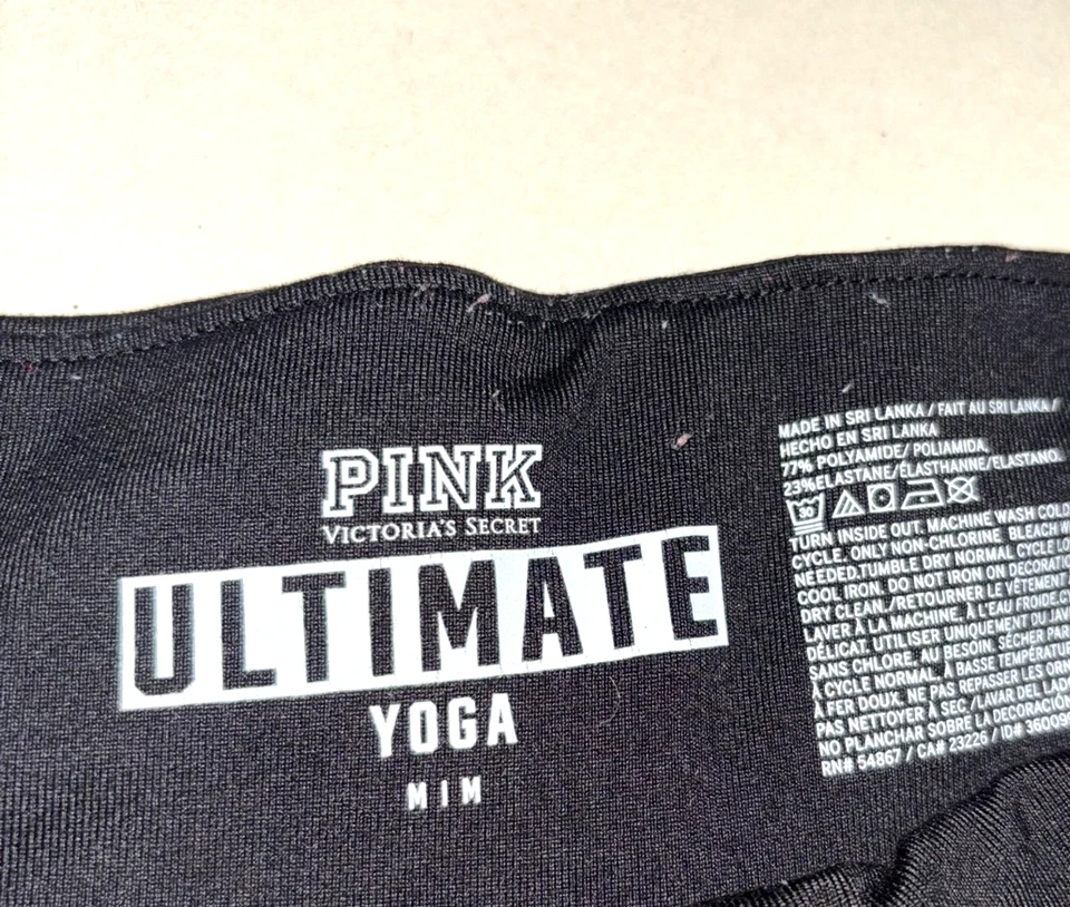 Leggings Victoria Secret originales para mujer medianos negros rosas Ultimate Foto 2 de 4