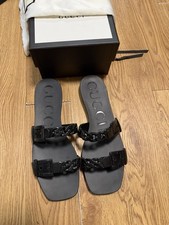 AUTHENTIC GUCCI CHAIN LINK SANDALS SLIDES Size 39