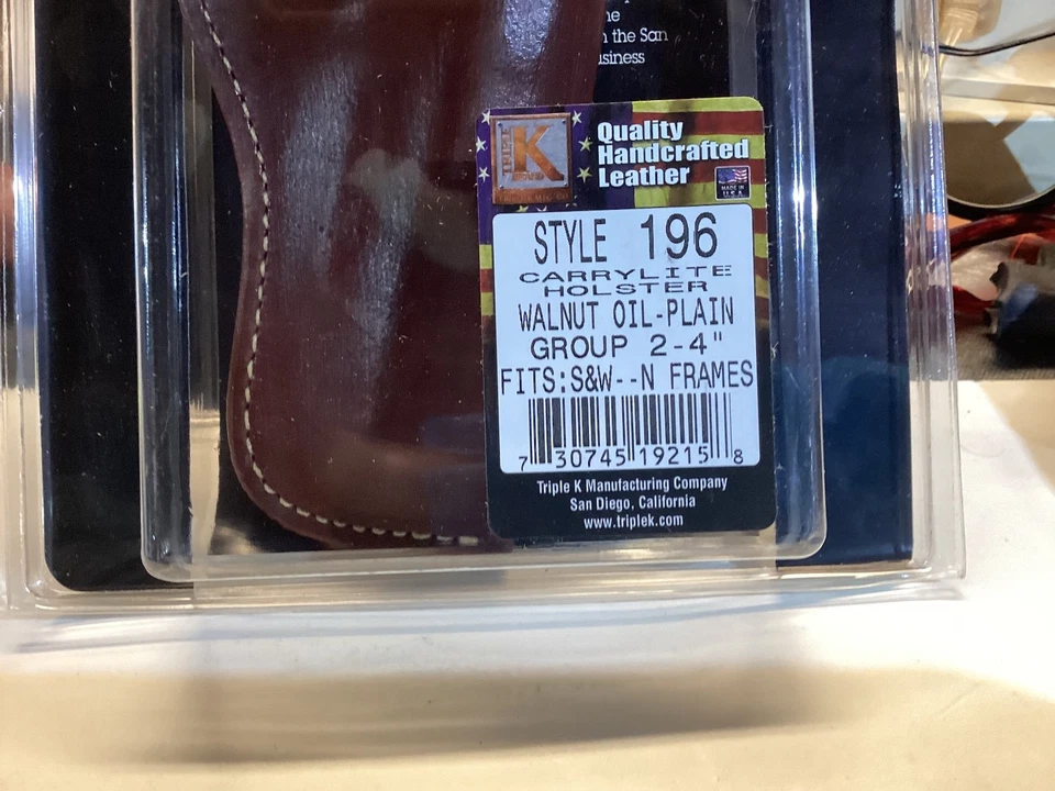 Triple K holster Style 196 S&W N frame 4 inch RH. NEW - Image 2 of 4