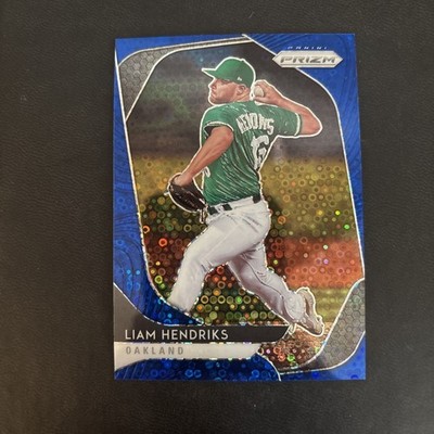 2020 Panini Prizm - Liam Hendriks #65 Quick Pitch Blue Donut Circle Prizm /199
