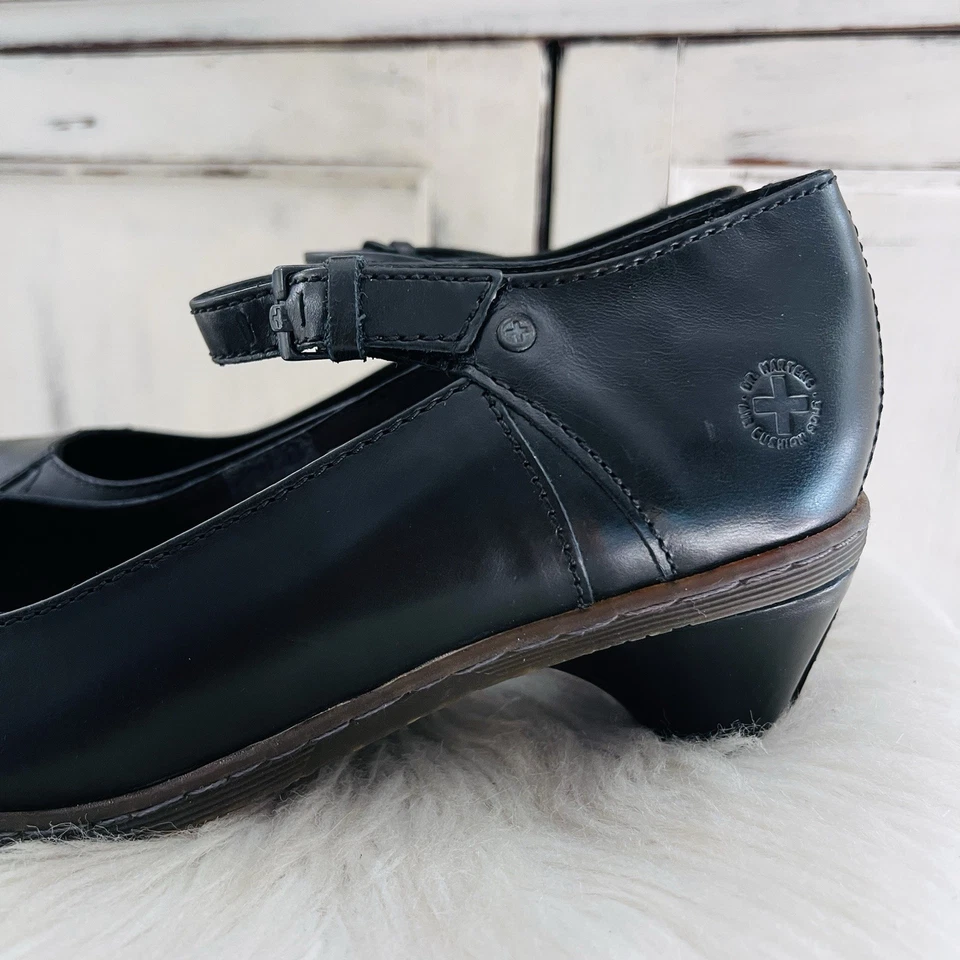 Dr Martens Black Leather Semira Mary Jane Heels Doc Martens - Womens Size 10 - Image 3 of 4