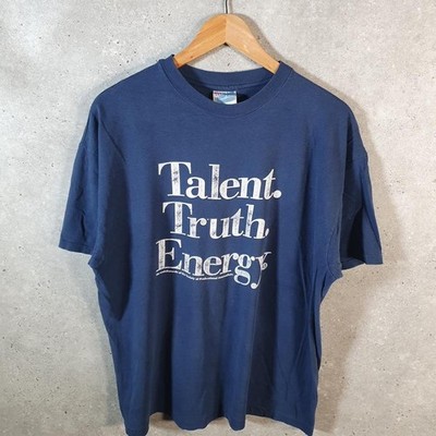 Vintage Hanes Beefy Watchwords Of Journalist 90s USA T-Shirt Herren XL Navy Blau