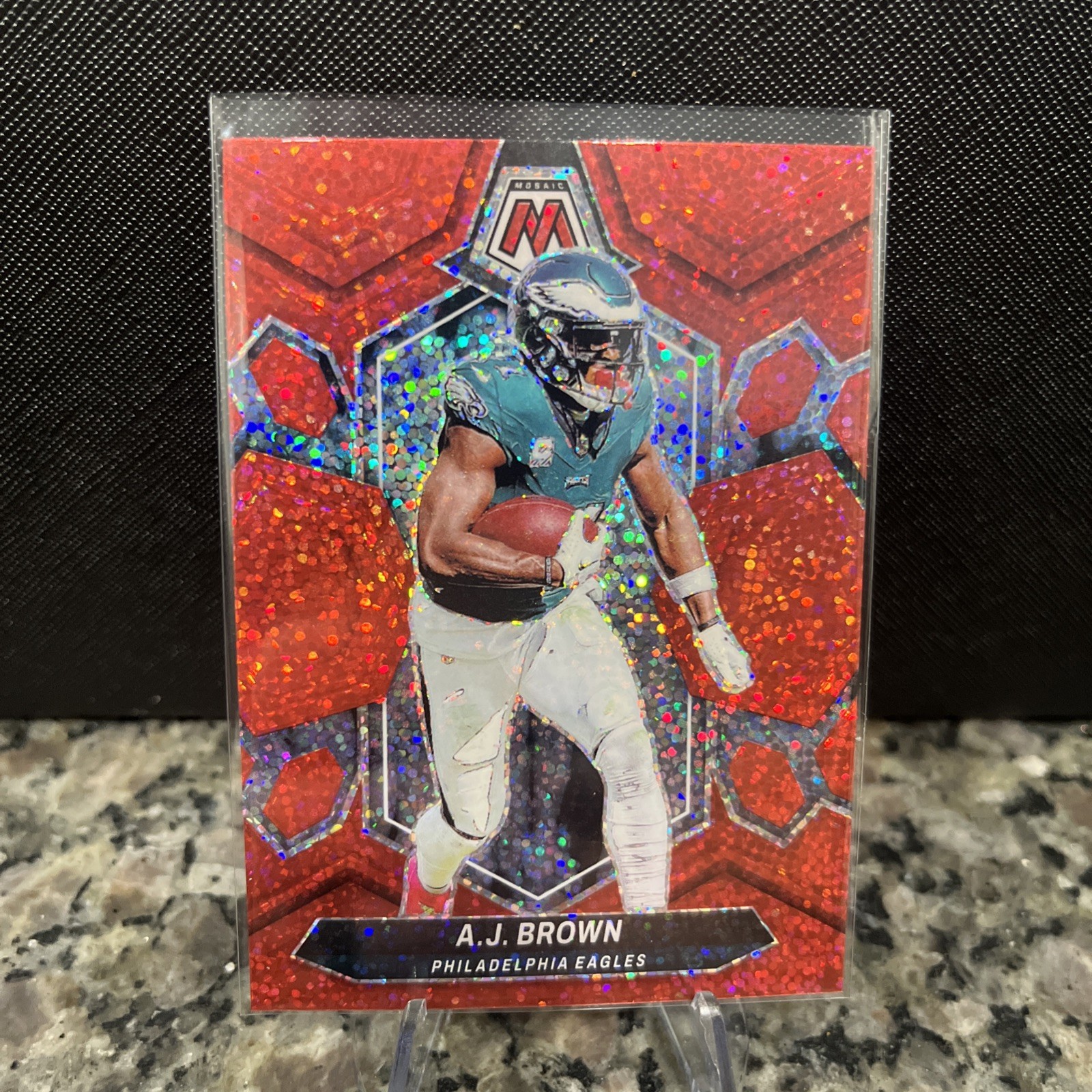 2024 Panini Mosaic #178 A.J. Brown Red Sparkle