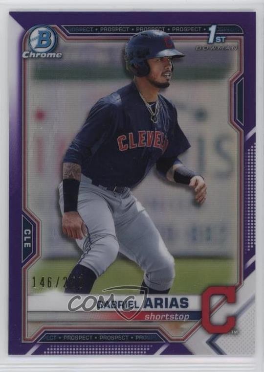 2021 Bowman Chrome Prospects Purple Refractor 146/250 Gabriel Arias #BCP-89 o8g