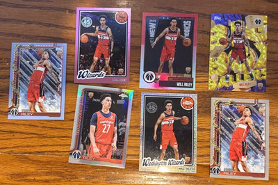 2025-26 WILL RILEY 7 CARD ROOKIE LOT PARALLELS-INSERTS