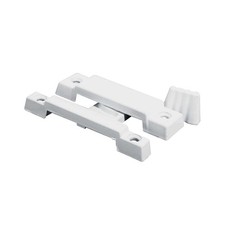 Slim Line Sliding Window Sash Lock, 2-1/4 in. Hole Centers, Diecast Zinc, Whi...