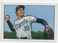 1990 Bowman TIFFANY Bret Saberhagen Royals (Two Star Back) Kansas City Royals