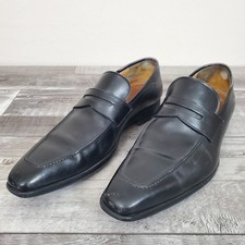 MAGNANNI Walden Neiman Marcus Men's 12 Black Leather Penny Loafer