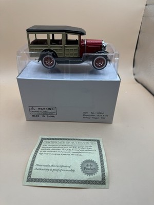 1929 Ford Woody Station Wagon Car Red 1:32 Diecast Model by Arko w/ Box