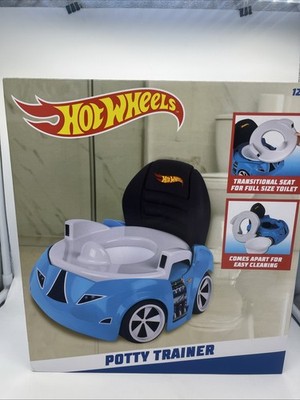 Hot Wheels Blue Race Car Potty Training Toilet, Race Car Potty Seat Includes