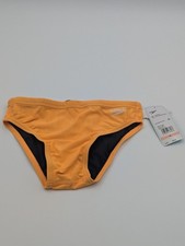 Speedo Mens Size 28 Vibe Collection Brief Eco Endurance Swim Suit Orange Pop NWT