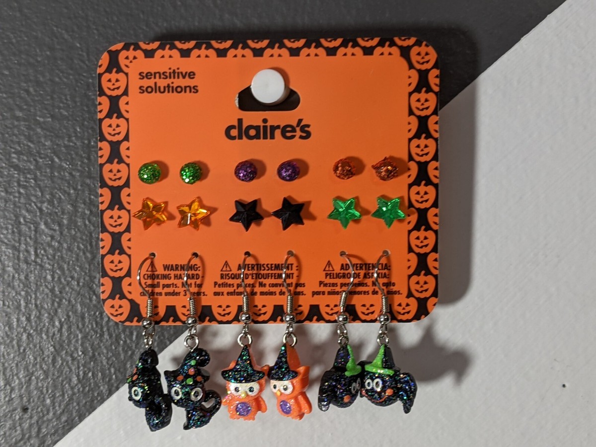 Claire's Halloween Pairs Of Holiday Earrings Stud Dangle