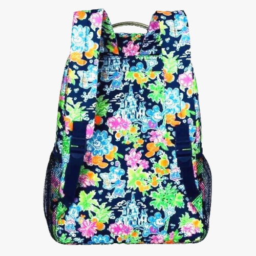 Disney Parks x Lilly Pulitzer Backpack Mickey & Minnie Mouse Cinderella Castle - Picture 2 of 3
