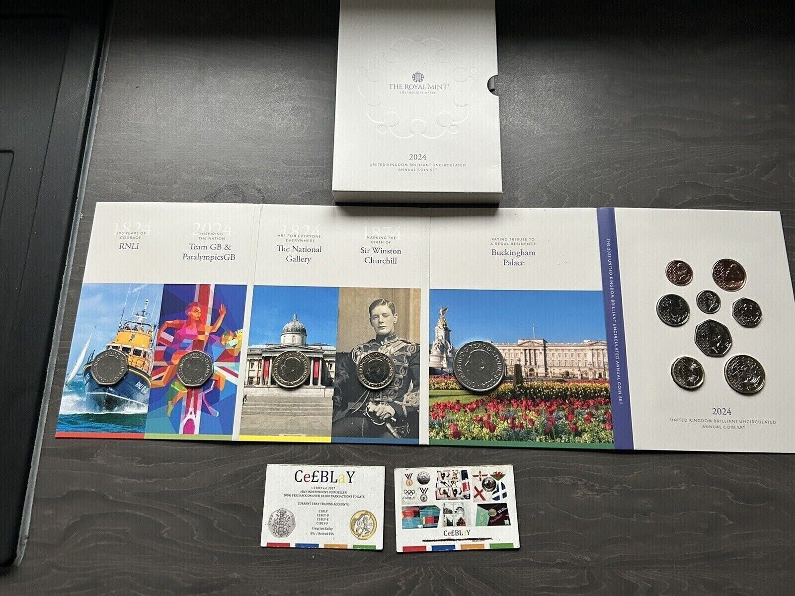 NEW RELEASE BUNC 2024 ROYAL MINT 5 DEFINITIVE COINS SEALED SET 1p 2p 5p