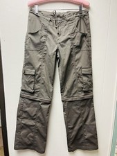 prAna Breathe Womens 8 Gray Hiking Convertible Pants Stretch Cargo Outdoor Relax