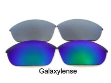 Galaxy Replacement Lenses For Oakley Half Jacket Sunglasses Green Titanium