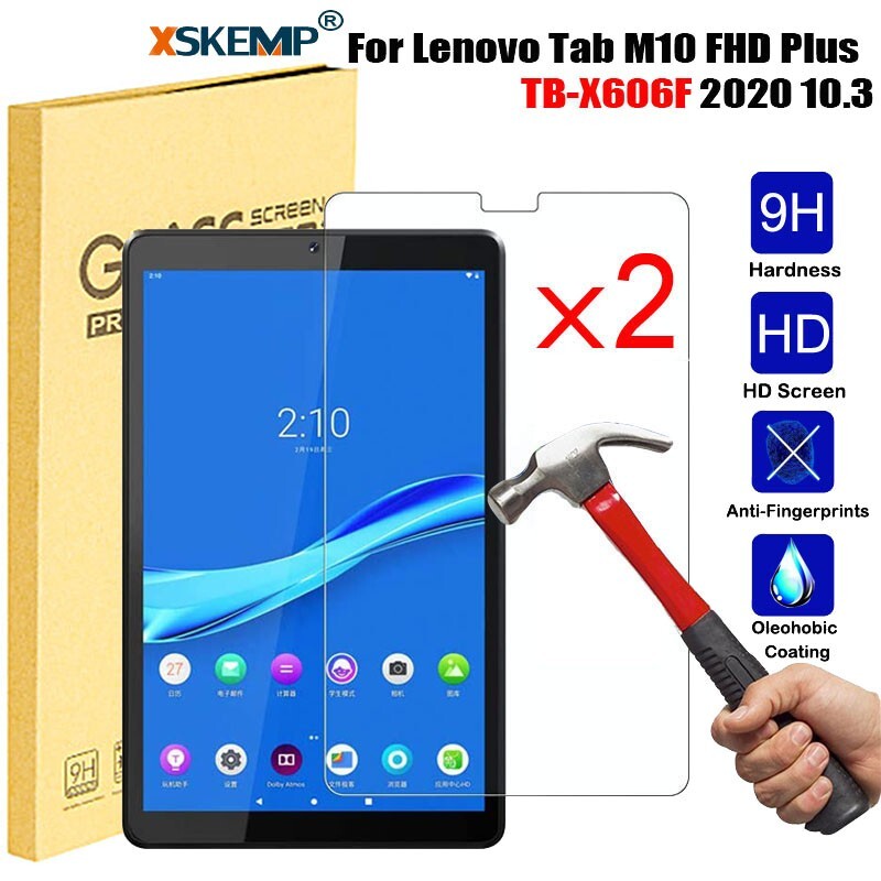 Protection Écran Verre Trempé Whioltl Pour Lenovo Tab M10 Plus - Lot De 2 - Anti-Rayures 9H - HD Clair - Installation Facile