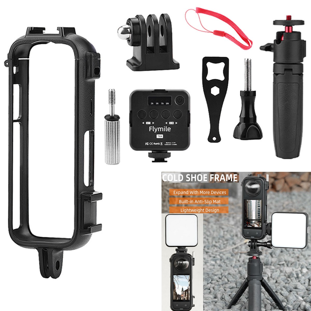 Custodia Protettiva Per Insta360 X4 - Telaio Con Montaggio Flessibile Per Action Cam - Accessorio Essenziale - Foto 9