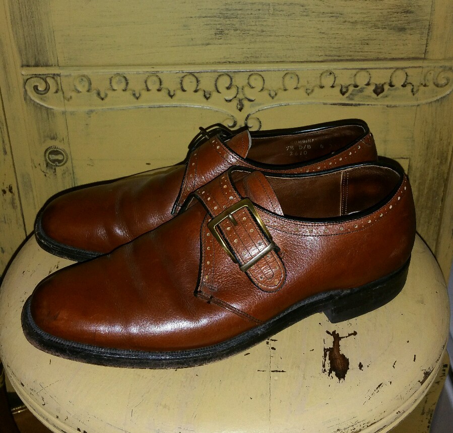 VINTAGE HANOVER TRUE TRED MONK STRAP DRESS SHOES HARNESS  display picture 2
