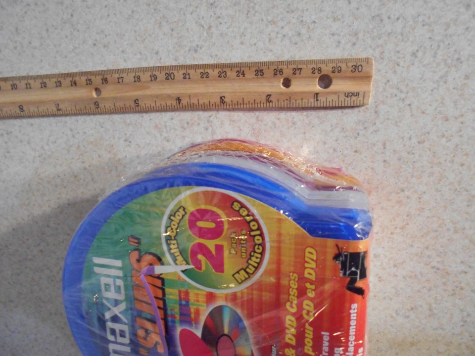 Maxell Slims CD-355 CD/DVD Plástico Joyas Estuches Multicolor Paquete de 20 - Nuevo Sellado Foto 2 de 4