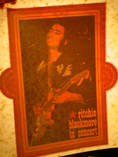 RITCHIE BLACKMORE VINTAGE 1970's ROCK  ROLL MUSIC IRON ON TRANSFER B-10 -NICE 