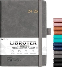 2024-2025 Planner - 2024-2025, Weekly Monthly Planner, grey 